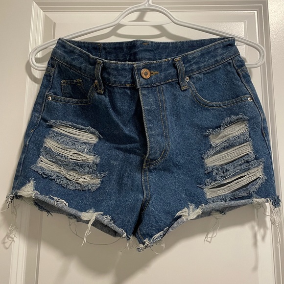 High Rise Denim Short - Picture 1 of 2
